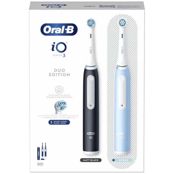 Cepillo Dental Oral-B Duplo iO 3/ Azul y Negro