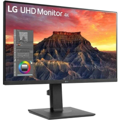Monitor Profesional LG 27BQ65UB-B 27'/ 4K/ Multimedia/ Regulable en altura/ Negro