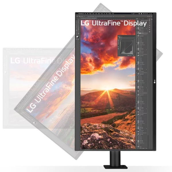 Monitor Profesional LG UltraFine Display 32UN880K-B 31.5'/ 4K/ Multimedia/ Regulable en altura/ Negro