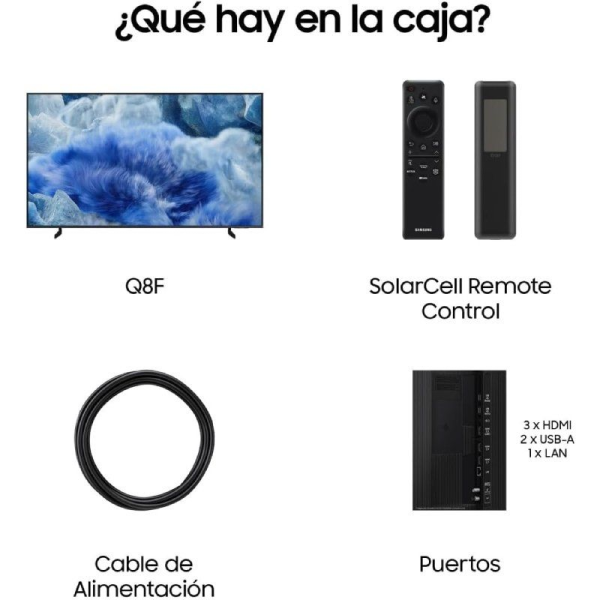 Televisor Samsung QLED Q8F TQ65Q8FAAU 65'/ Ultra HD 4K/ Smart TV/ WiFi