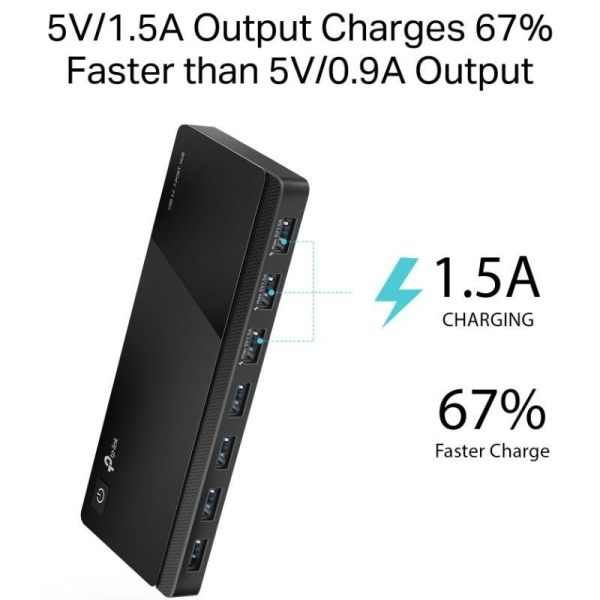 Hub USB 3.0 TP-Link UE330/ 7xUSB/ 1xMicroUSB DC/ Negro