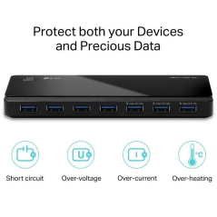 Hub USB 3.0 TP-Link UE330/ 7xUSB/ 1xMicroUSB DC/ Negro