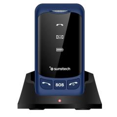 Teléfono Móvil Sunstech CELT25BL para Personas Mayores/ Azul