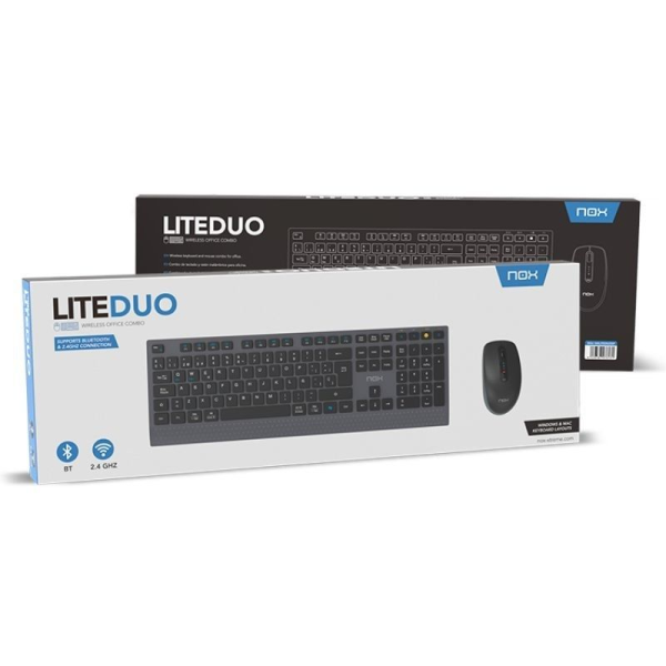 Teclado y Ratón Inalámbricos Nox Lite Duo