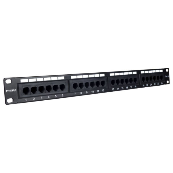 Patch Panel Phasak PU 2956/ 24 Puertos/ Cat.6/ Altura 1U