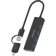 Hub USB Tipo-C + USB 3.1 Aisens A109-0987/ 4xUSB
