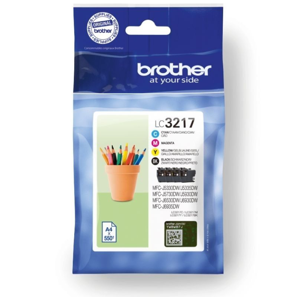 Cartucho de Tinta Original Brother LC3217VAL/ Multipack/ Negro/ Cian/ Magenta/ Amarillo