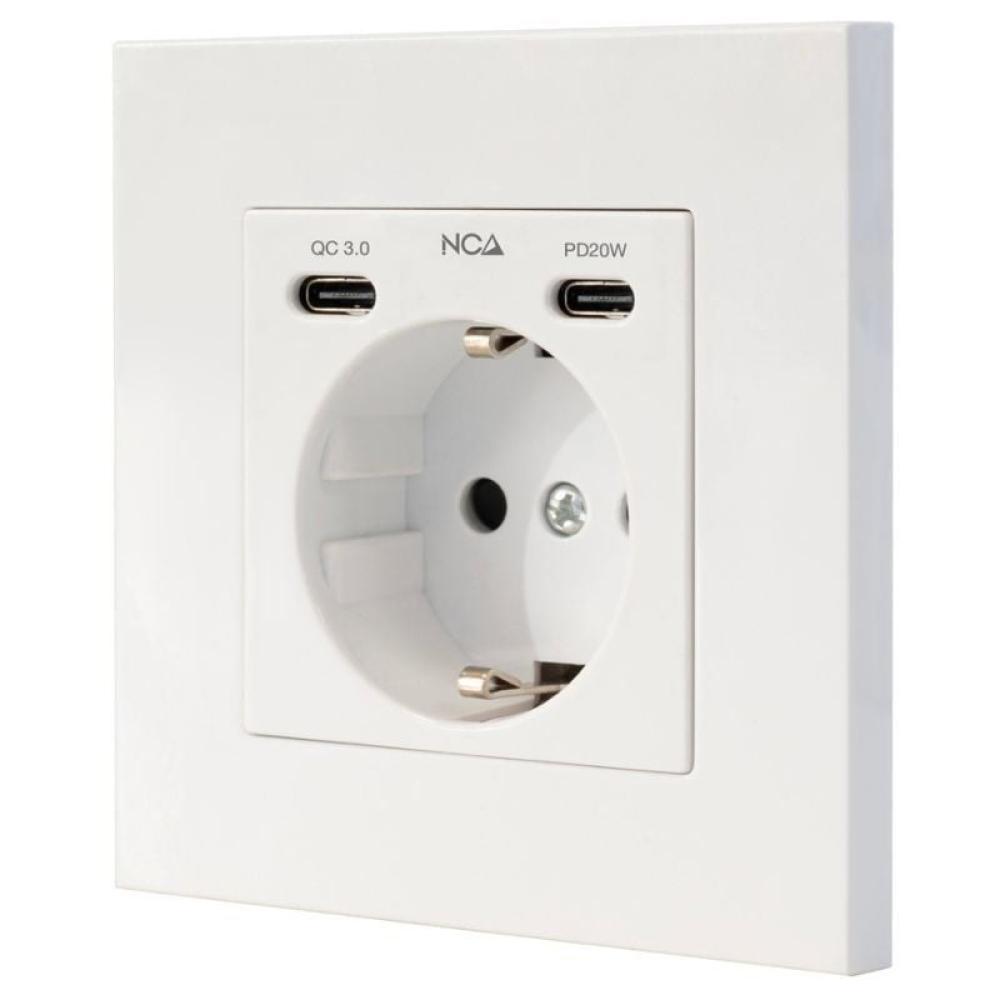 Roseta de Pared Nanocable 10 35 0012/ 1 Schuko/ 2 USB