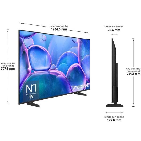 Televisor Samsung Crystal UHD U7005F TU55U7005FK 55'/ UltraHD 4K/ Smart TV/ WiFi