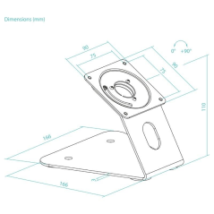 Soporte de Mesa/Pared para Marco Antirrobo de Tablet TooQ TQATWM3401-B/ Negro