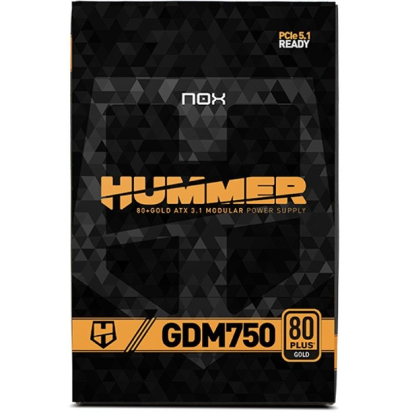 Fuente de Alimentación Nox Hummer GDM/ 750W/ Ventilador 12cm/ 80 Plus Gold