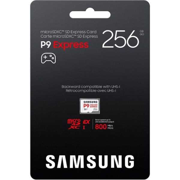 Tarjeta de Memoria Samsung P9 Express 256GB microSD XC/ Clase 10/ 800MBs