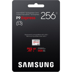 Tarjeta de Memoria Samsung P9 Express 256GB microSD XC/ Clase 10/ 800MBs