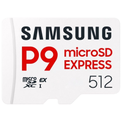Tarjeta de Memoria Samsung P9 Express 512GB microSD XC/ Clase 10/ 800MBs