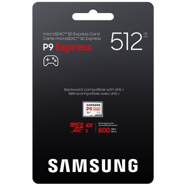Tarjeta de Memoria Samsung P9 Express 512GB microSD XC/ Clase 10/ 800MBs