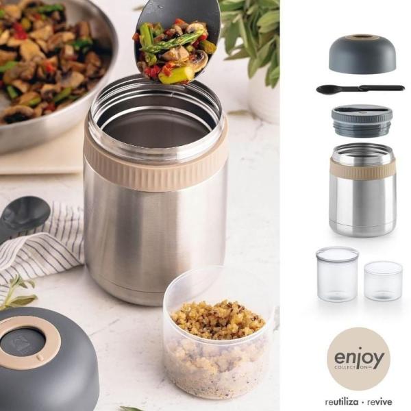 Termo Bra Enjoy Signature A196122/ Capacidad 800ml/ para sólidos y líquidos