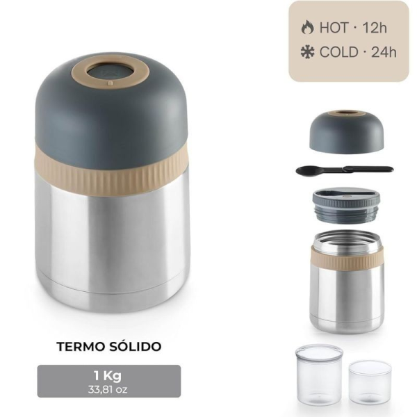 Termo Bra Enjoy Signature A196123/ Capacidad 1000ml/ para sólidos y líquidos