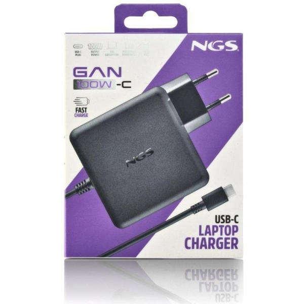Cargador de Portátil GaN NGS GAN100W-C USB Tipo-C/ 100W/ Automático