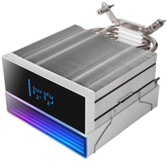 Ventilador con Disipador Mars Gaming MCPU-LCD/ 12cm/ Blanco