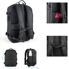 Mochila TooQ TQBP-V101-BK/ Negra/ Incluye Bomba de Aire