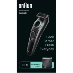 Afeitadora Braun BeardTrimmer Series 3 BT3411/ con Batería/ 2 Accesorios
