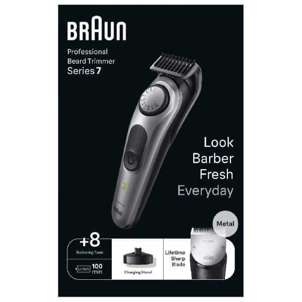 Cortabarbas Braun BeardTrimmer 7 BT7420/ con Batería/ 6 Accesorios