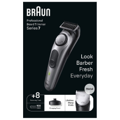 Cortabarbas Braun BeardTrimmer 7 BT7420/ con Batería/ 6 Accesorios