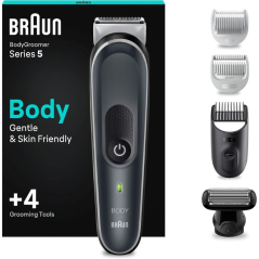Cortapelos Braun BodyGroomer Series 5 BG5360/ con Batería/ 4 Accesorios