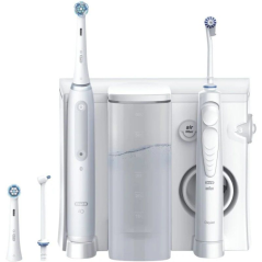Irrigador Bucal Braun Oral-B Oxyjet + Cepillo IO Series 4/ Blanco/ Incluye 2 Recambios