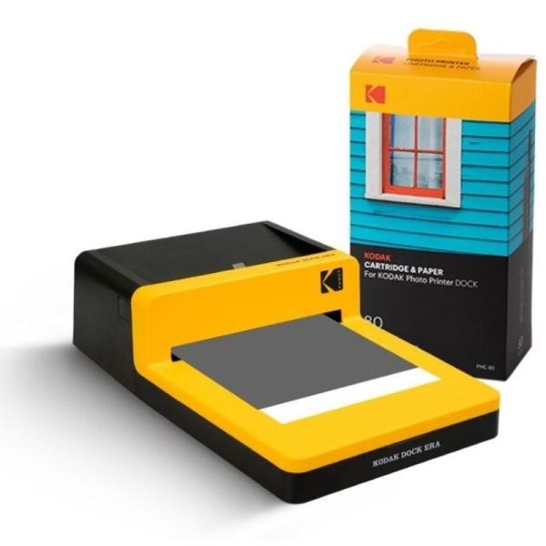 Papel Fotográfico + Cartuchos para Kodak Dock PD450 y KD600/ 4'x6'/ 80 Hojas