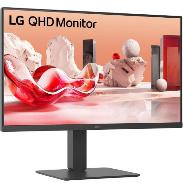 Monitor Profesional LG 27BA45QB-B 27'/ QHD/ Multimedia/ Regulable en altura/ Negro