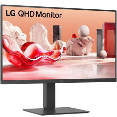Monitor Profesional LG 27BA45QB-B 27'/ QHD/ Multimedia/ Regulable en altura/ Negro