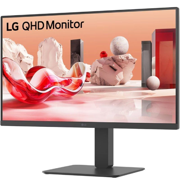 Monitor Profesional LG 27BA45QB-B 27'/ QHD/ Multimedia/ Regulable en altura/ Negro