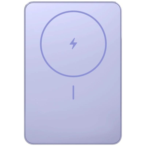 Powerbank 5000mAh Xiaomi Super Slim Magnetic Power Bank 5000/ Wireless/ Púrpura/ Incluye Cable USB Tipo-C