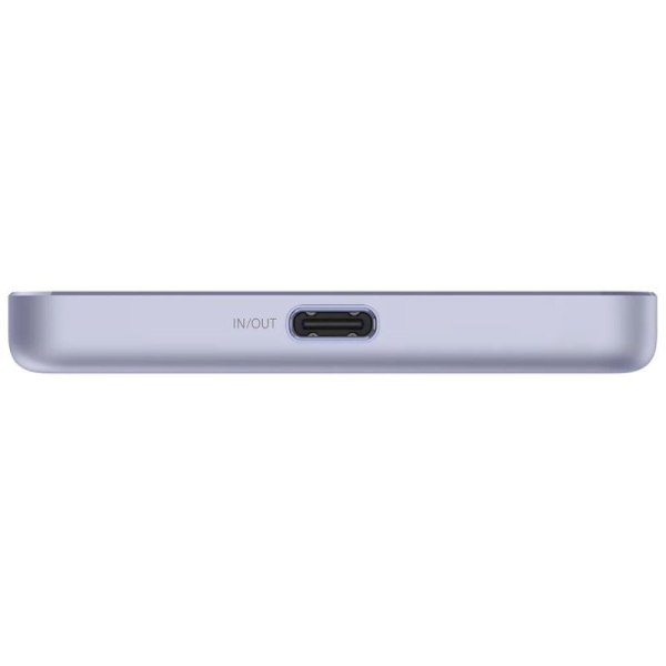 Powerbank 5000mAh Xiaomi Super Slim Magnetic Power Bank 5000/ Wireless/ Púrpura/ Incluye Cable USB Tipo-C