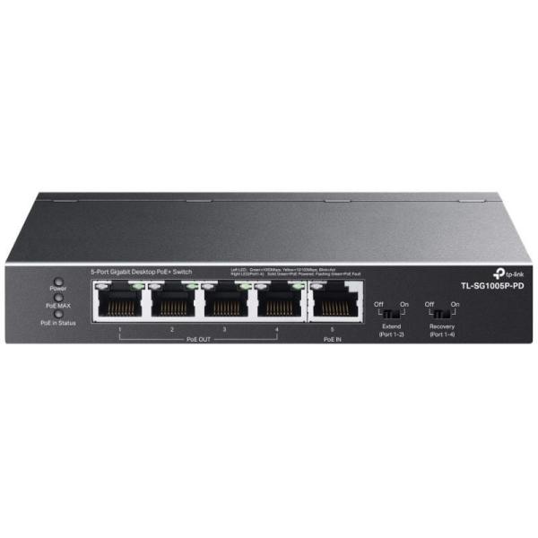 Switch TP-Link TL-SG1005P-PD 5 Puertos/ RJ-45 1/ 2.5Gbps PoE