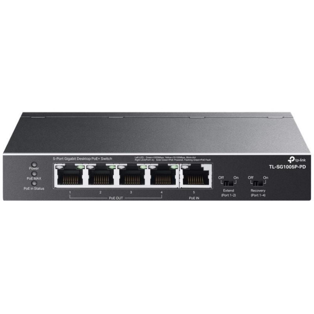Switch TP-Link TL-SG1005P-PD 5 Puertos/ RJ-45 1/ 2.5Gbps PoE