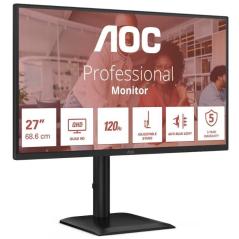 Monitor Profesional AOC Q27E4CV 27'/ QHD/ Multimedia/ Regulable en altura/ Negro