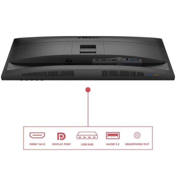 Monitor Profesional AOC Q27E4CV 27'/ QHD/ Multimedia/ Regulable en altura/ Negro