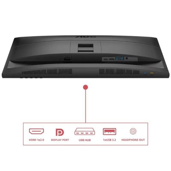 Monitor Profesional AOC Q27E4U 27'/ QHD/ Multimedia/ Regulable en altura/ Negro