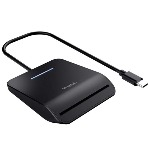 Lector de DNI Trust Primo 26061/ USB Tipo-C/ Negro