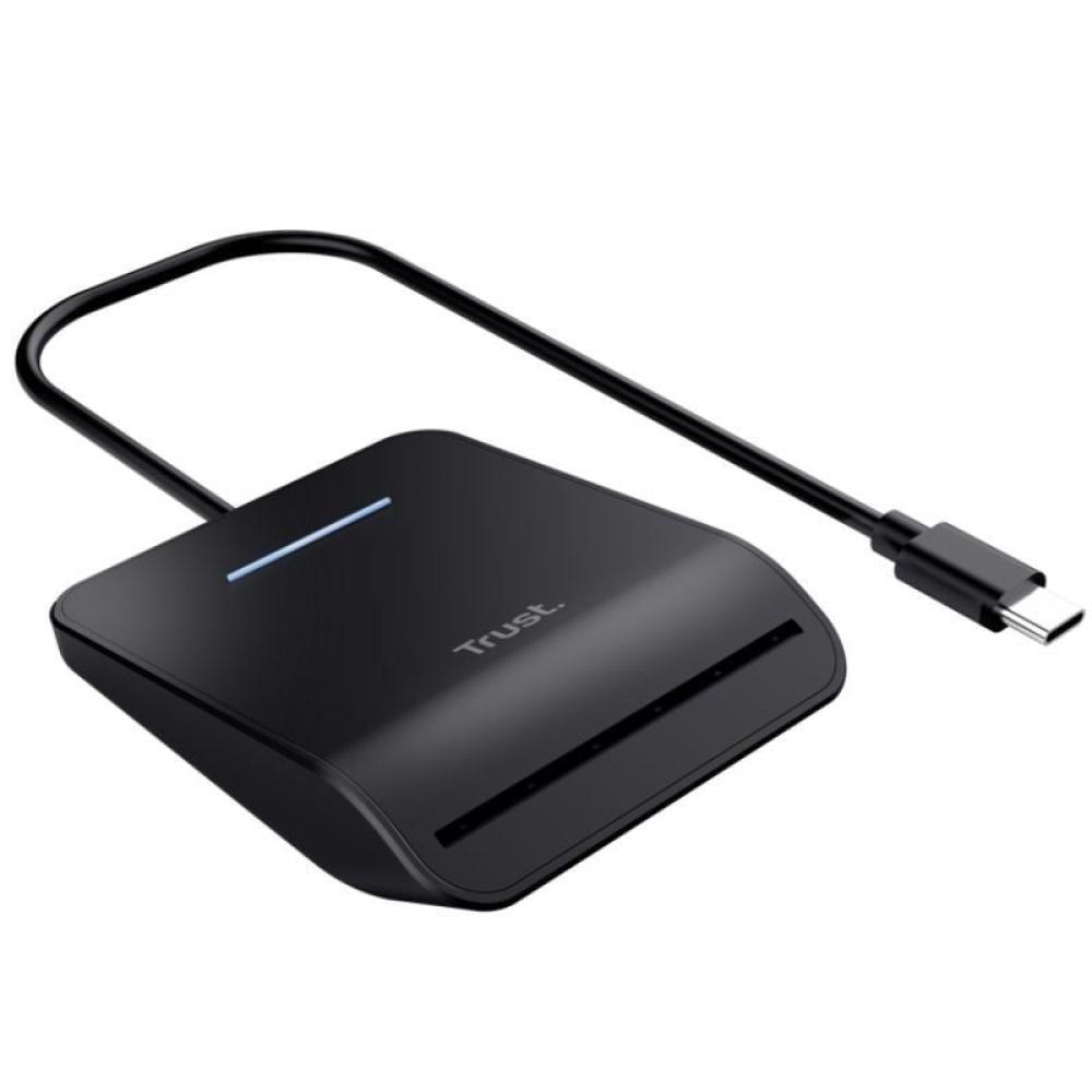 Lector de DNI Trust Primo 26061/ USB Tipo-C/ Negro