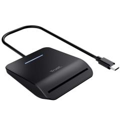 Lector de DNI Trust Primo 26061/ USB Tipo-C/ Negro