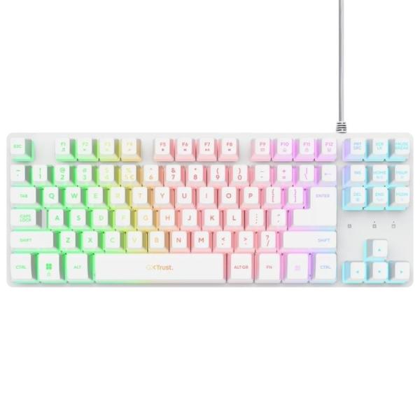 Teclado Gaming Trust Gaming GXT 833 Thado TKL 25896/ Blanco