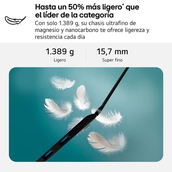 Portátil LG Gram 17Z90TL-G.AU88B Intel Core Ultra 7-258V/ 32GB/ 1TB SSD/ 17'/ Win11