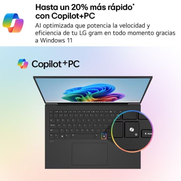 Portátil LG Gram 17Z90TL-G.AU88B Intel Core Ultra 7-258V/ 32GB/ 1TB SSD/ 17'/ Win11