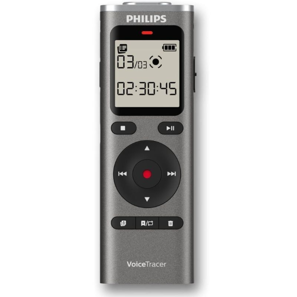 Grabadora de Voz Philips VoiceTracer DVT1170/ 20kHz/ Plata