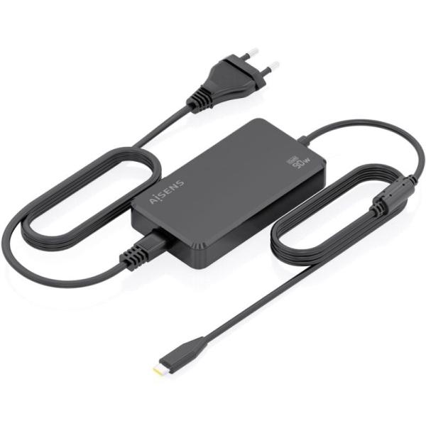 Cargador de Portátil GaN Aisens ASCH-1PD90D069-BK/ 1xUSB Tipo-C/ 90W