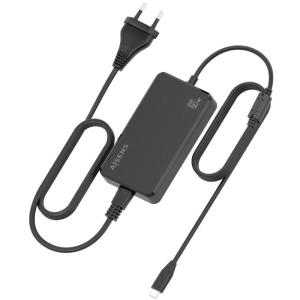 Cargador de Portátil GaN Aisens ASCH-1PD90D069-BK/ 1xUSB Tipo-C/ 90W