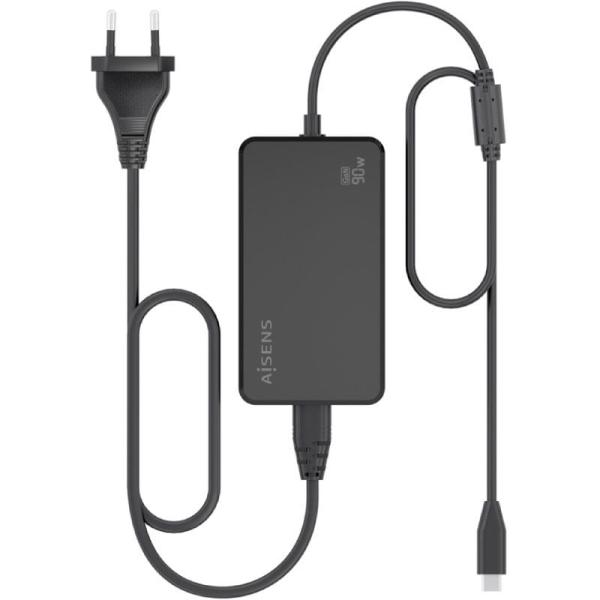 Cargador de Portátil GaN Aisens ASCH-1PD90D069-BK/ 1xUSB Tipo-C/ 90W
